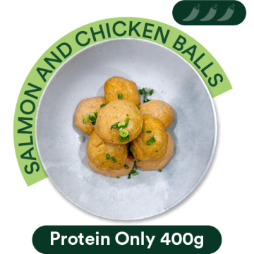 Salmon and Chicken Balls