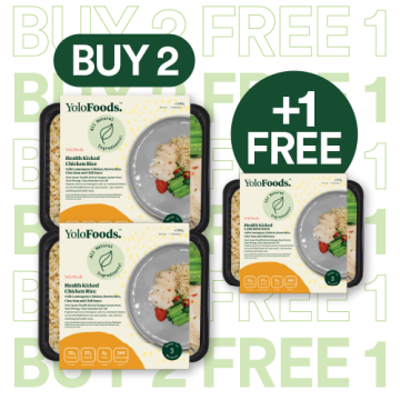 [B2F1 Promo] Health Kicked Chicken Rice w/ Lemongrass Chicken, Brown Rice, Bok Choy and Chili Sauce 